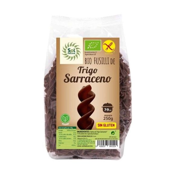 miherbolaria Fusilli Sarraceno Sin Gluten 250g Sol Natural