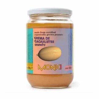 miherbolaria crema de cacahuetes crujiente bio 650g monki