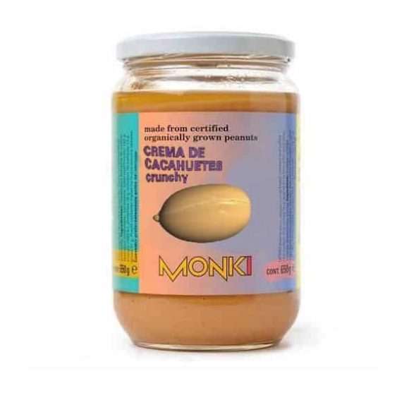 miherbolaria crema de cacahuetes crujiente bio 650g monki