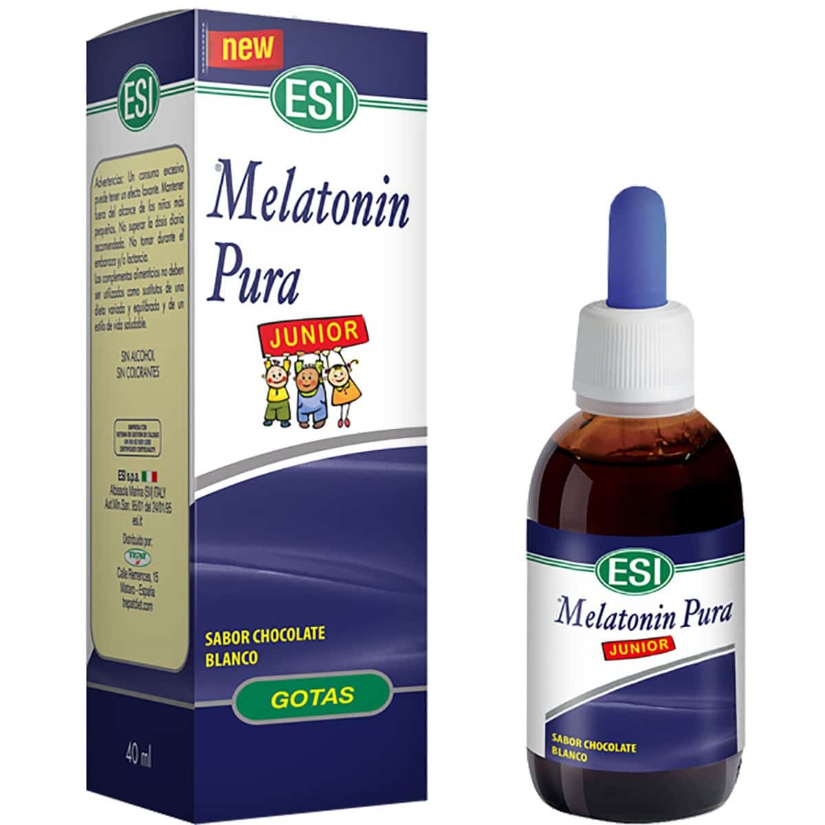 miherbolaria melatonina junior sabor chocolate blanco 40 ml para ninos y ninas esi trepat diet sl