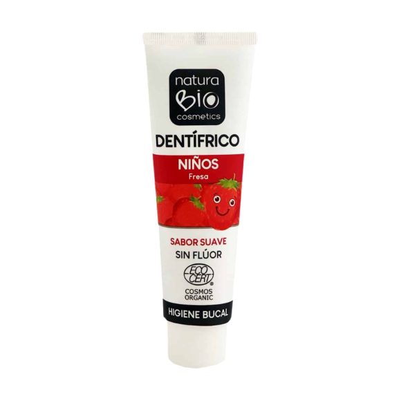 miherbolaria pasta de dientes infantil sin fluor fresa bio 50ml natura bio