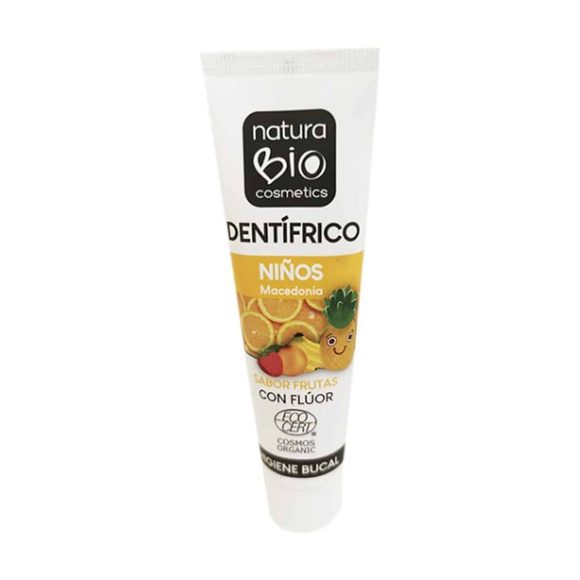 miherbolaria pasta de dientes ninos con fluor macedonia 50ml bio