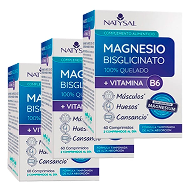 miherbolaria Bisglicinato de Magnesio Natysalx3