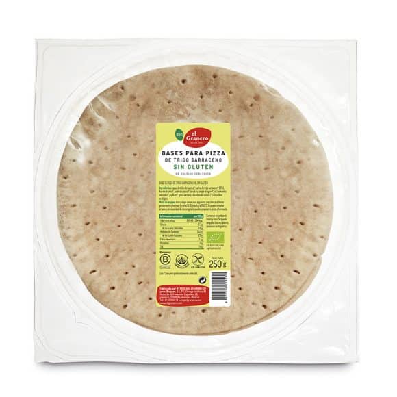 miherbolaria bases de pizza con trigo sarraceno sin gluten bio 250g 2ud