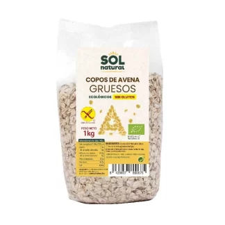 miherbolaria copos de avena gruesos sin gluten bio 1 kg sol natural