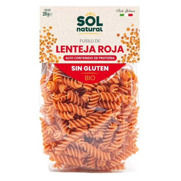 miherbolaria espiral lenteja roja sin gluten sol natural 250 gr bio