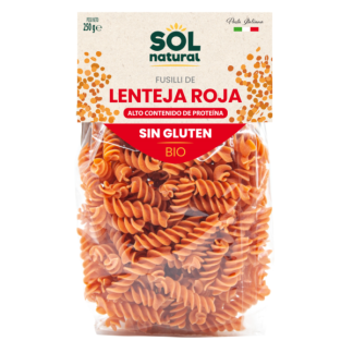 miherbolaria fusilli de lenteja roja 250g bio