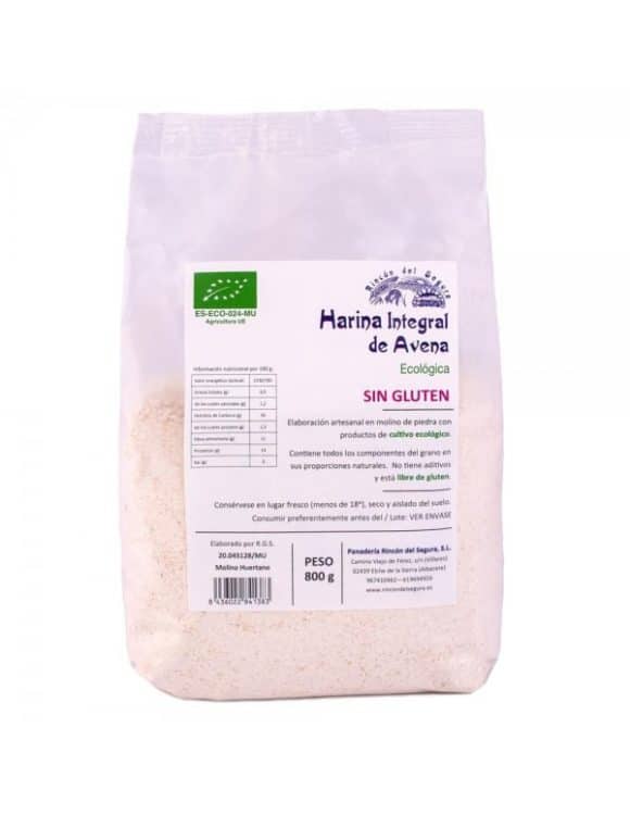 miherbolaria harina integral de avena sin gluten bio 800 gr rincon del segura