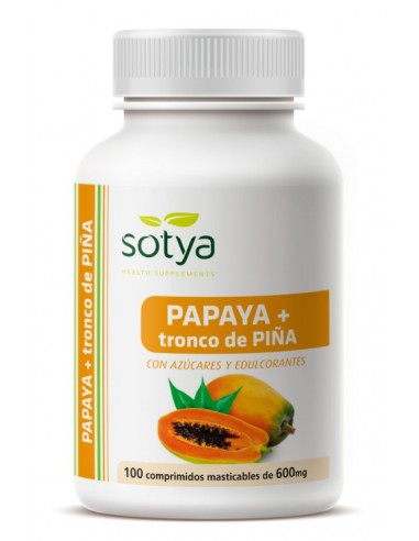 miherbolaria papaya tronco de pina 600 mg 100 comp de sotya