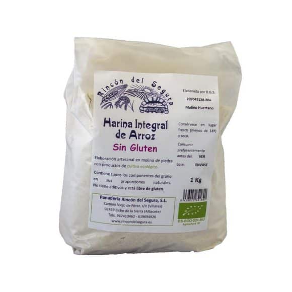 miherbolaria rincon del segura harina integral de arroz sin gluten bio 1kg