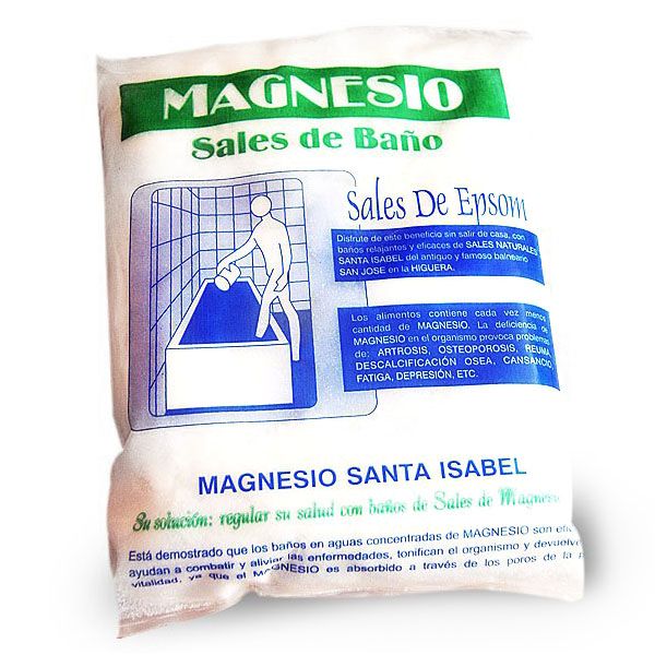 miherbolaria sales de magnesio epsom bano 5kg santa isabel