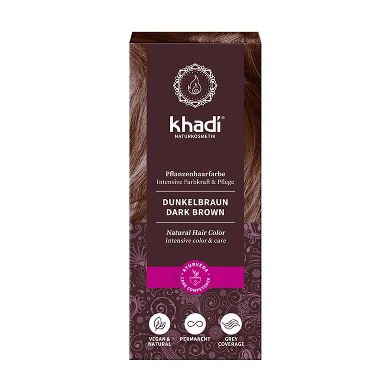 miherbolaria tinte vegetal castano oscuro 100 g khadi