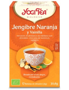 miherbolaria yogi tea jengibre naranja vainilla 17 bolsitas