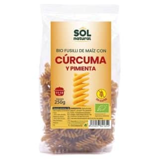 MIHERBOLAROIA Fusilli bio de maiz con curcuma y pimienta 250g Sol Natural 768x768