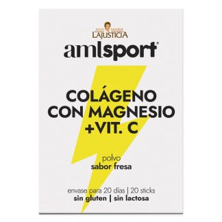 miherbolariacolageno con magnesio vitc sabor fresa 20 sticks amlsport